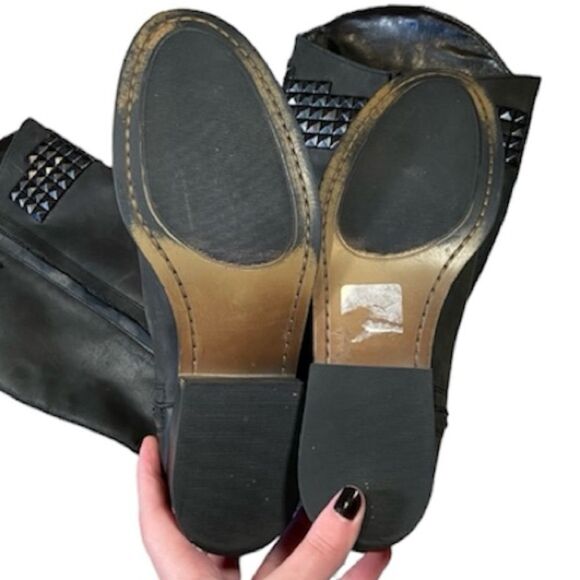 Steve Madden Black Studded Boots - Picture 7 of 8
